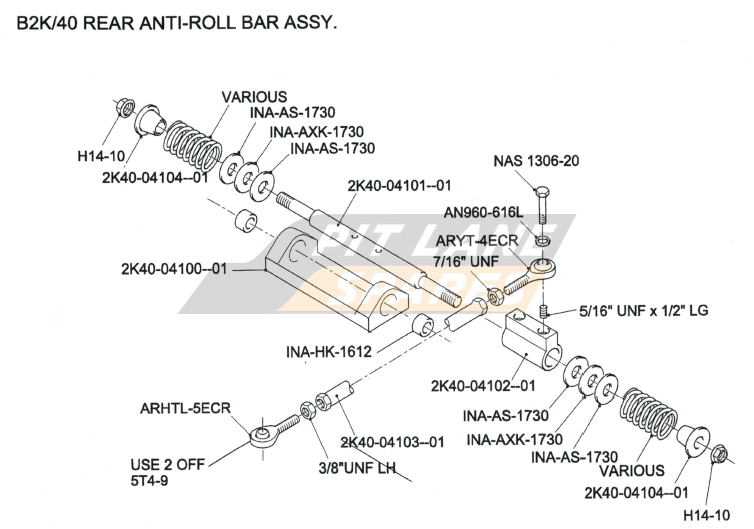 B2K/40 REAR ANTI-ROLL BAR ASSY